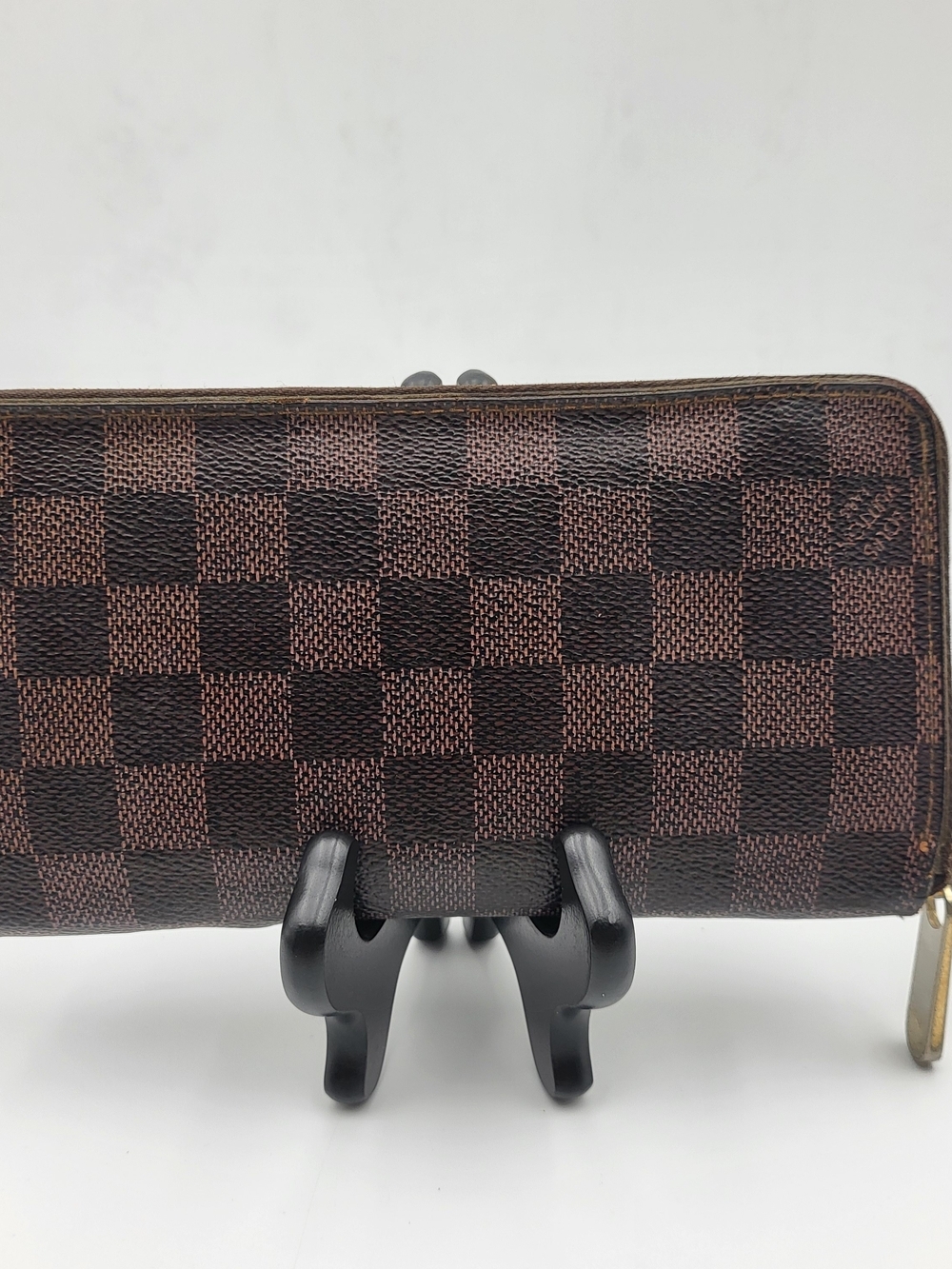 LOUIS VUITTON Damier Ebene Zippy Long Wallet, Authentic..France 2009.